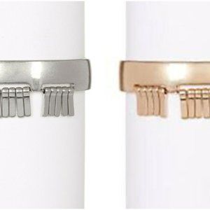 Nordstrom Melrose and Market Fringe Cuff Bracelet in Gold and Silver Set 2 NWT